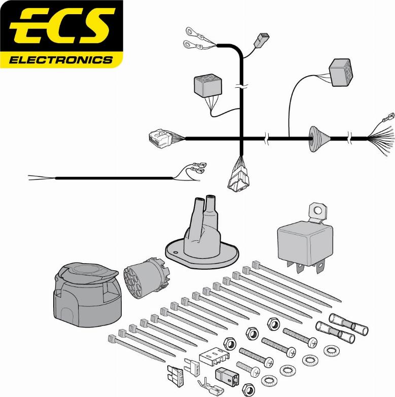 ECS MB09413MU - Kit elettrico, Gancio traino autozon.pro