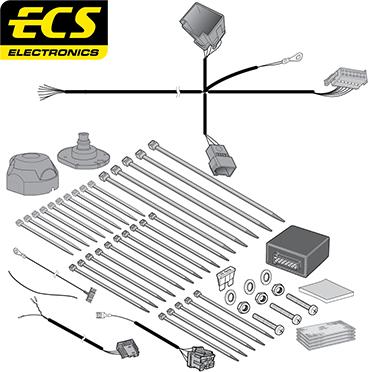 ECS MB09807U - Kit elettrico, Gancio traino autozon.pro