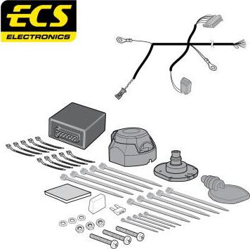 ECS MB08507MU - Kit elettrico, Gancio traino autozon.pro