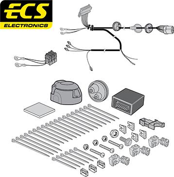 ECS MB081H1U - Kit elettrico, Gancio traino autozon.pro