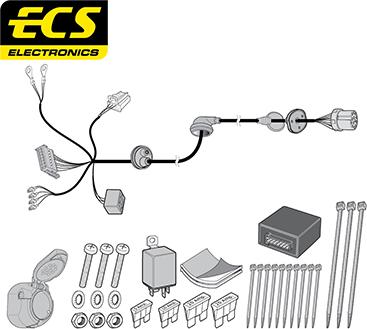 ECS MB08313U - Kit elettrico, Gancio traino autozon.pro