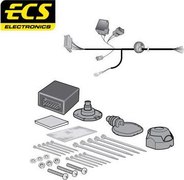 ECS MB11007U - Kit elettrico, Gancio traino autozon.pro