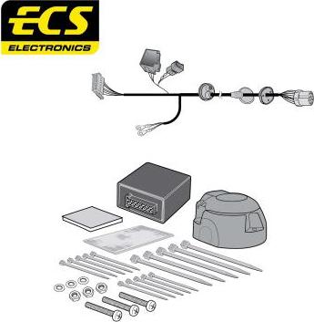 ECS MB11013U - Kit elettrico, Gancio traino autozon.pro