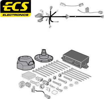 ECS MT15807U - Kit elettrico, Gancio traino autozon.pro