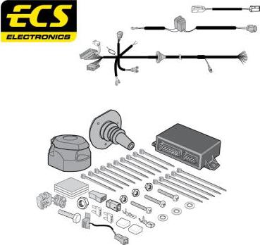 ECS MT15813U - Kit elettrico, Gancio traino autozon.pro