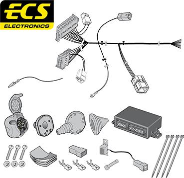 ECS NI041BHU - Kit elettrico, Gancio traino autozon.pro