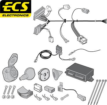 ECS NI041DHU - Kit elettrico, Gancio traino autozon.pro