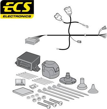 ECS NI14207U - Kit elettrico, Gancio traino autozon.pro