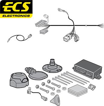 ECS NI16307U - Kit elettrico, Gancio traino autozon.pro