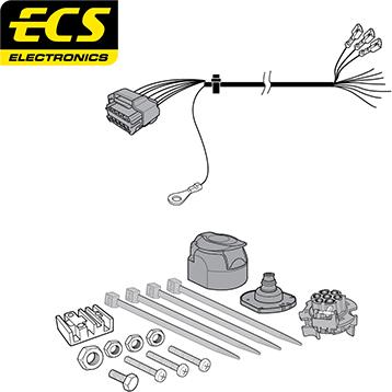 ECS OP056BLU - Kit elettrico, Gancio traino autozon.pro