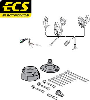 ECS OP009BEU - Kit elettrico, Gancio traino autozon.pro