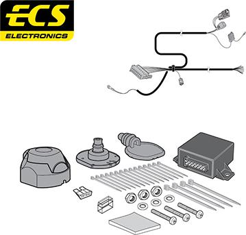 ECS PE09107MU - Kit elettrico, Gancio traino autozon.pro