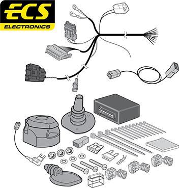 ECS PE08413MU - Kit elettrico, Gancio traino autozon.pro