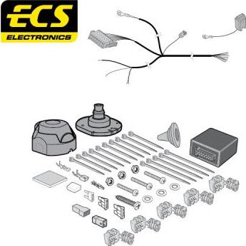 ECS PE07407MU - Kit elettrico, Gancio traino autozon.pro