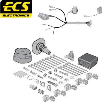 ECS PE07413MU - Kit elettrico, Gancio traino autozon.pro