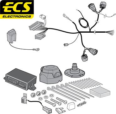 ECS PE07807MU - Kit elettrico, Gancio traino autozon.pro