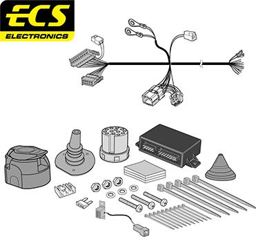 ECS RN15913U - Kit elettrico, Gancio traino autozon.pro