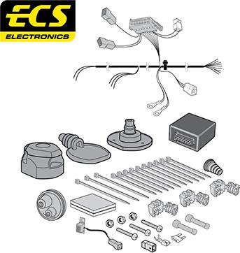 ECS RN122DXU - Kit elettrico, Gancio traino autozon.pro