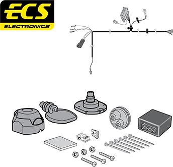 ECS SE037B1U - Kit elettrico, Gancio traino autozon.pro