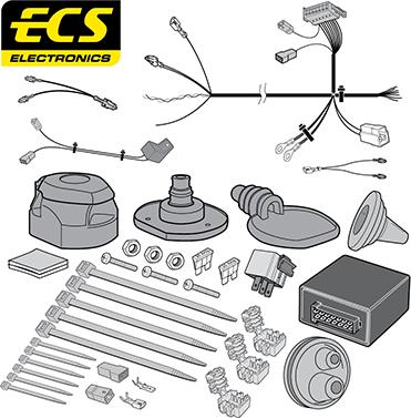 ECS SE026D1U - Kit elettrico, Gancio traino autozon.pro