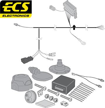 ECS SK017B1U - Kit elettrico, Gancio traino autozon.pro