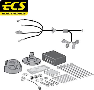 ECS SZ04807U - Kit elettrico, Gancio traino autozon.pro