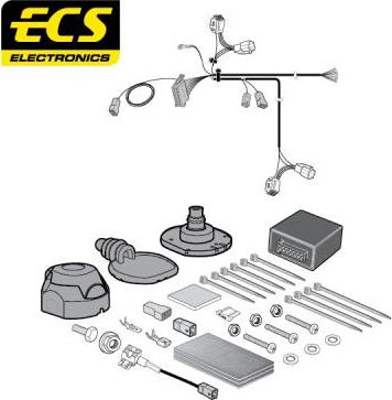 ECS SZ05607U - Kit elettrico, Gancio traino autozon.pro