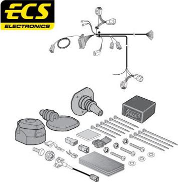 ECS SZ05613U - Kit elettrico, Gancio traino autozon.pro