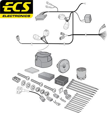 ECS SZ05013U - Kit elettrico, Gancio traino autozon.pro