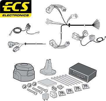 ECS SZ017DLU - Kit elettrico, Gancio traino autozon.pro