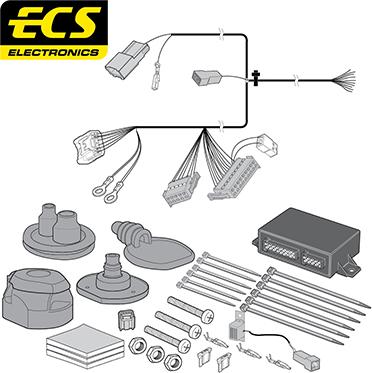 ECS TO223DHU - Kit elettrico, Gancio traino autozon.pro