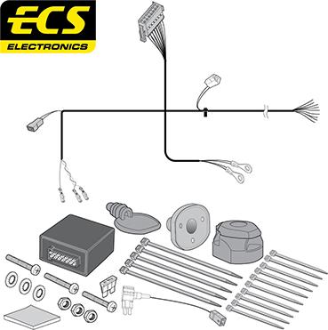 ECS VA00913MU - Kit elettrico, Gancio traino autozon.pro