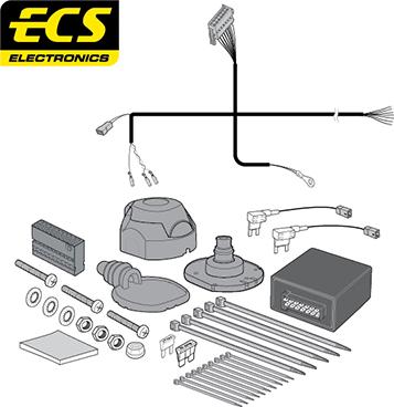 ECS VA01007MU - Kit elettrico, Gancio traino autozon.pro