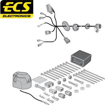 ECS VL04807MU - Kit elettrico, Gancio traino autozon.pro