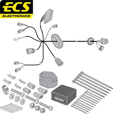 ECS VL04807U - Kit elettrico, Gancio traino autozon.pro