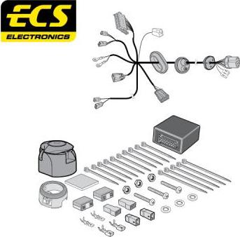 ECS VL04813MU - Kit elettrico, Gancio traino autozon.pro