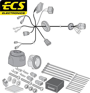 ECS VL04813U - Kit elettrico, Gancio traino autozon.pro