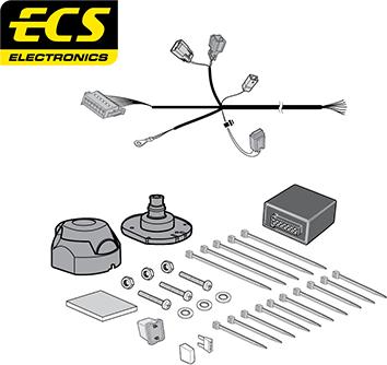 ECS VL04307U - Kit elettrico, Gancio traino autozon.pro