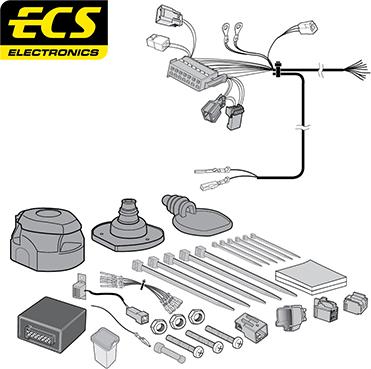 ECS VL014DXU - Kit elettrico, Gancio traino autozon.pro