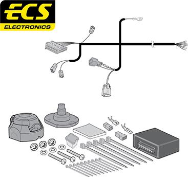 ECS VL024BXU - Kit elettrico, Gancio traino autozon.pro