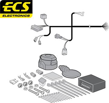 ECS VL024DXU - Kit elettrico, Gancio traino autozon.pro