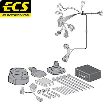 ECS VL022DXU - Kit elettrico, Gancio traino autozon.pro