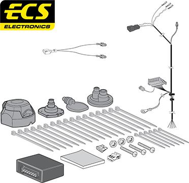 ECS VW096B1U - Kit elettrico, Gancio traino autozon.pro