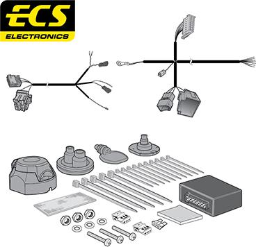 ECS VW19007MU - Kit elettrico, Gancio traino autozon.pro