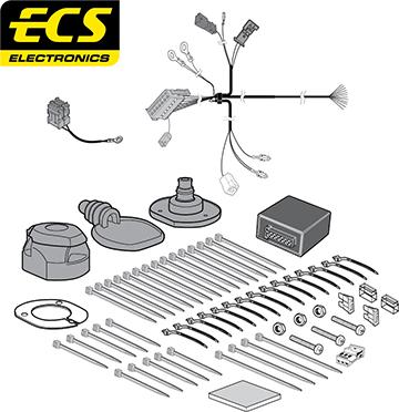 ECS VW107D1U - Kit elettrico, Gancio traino autozon.pro