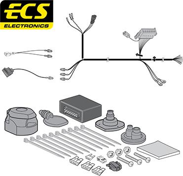 ECS VW127D1U - Kit elettrico, Gancio traino autozon.pro