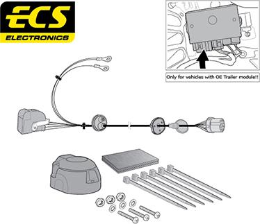 ECS VW26813MU - Kit elettrico, Gancio traino autozon.pro