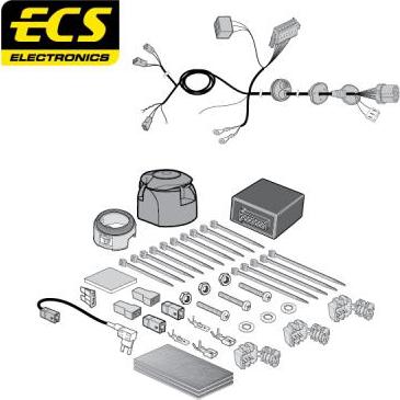 ECS VW21413MU - Kit elettrico, Gancio traino autozon.pro