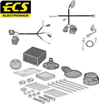 ECS VW28707MU - Kit elettrico, Gancio traino autozon.pro