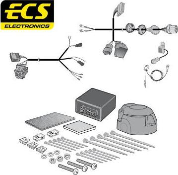 ECS VW28713MU - Kit elettrico, Gancio traino autozon.pro